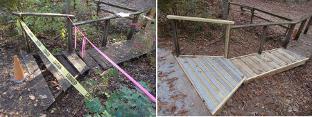 Heath Cove Trail Bridge Repair: Before and After
