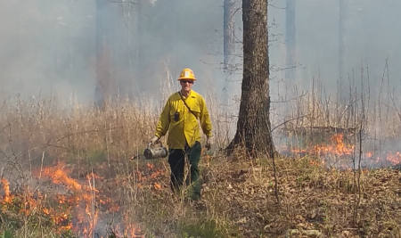 Martin Schubert at the Highland Rim Forest Control Burn