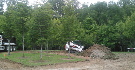 Auditorium Parking Lot Area During Expansion 