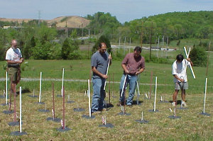 Researcher check cankers pest trap