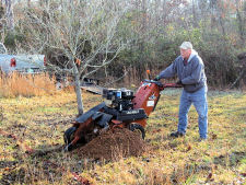 FRREC staff prepares the soil for PiTS
